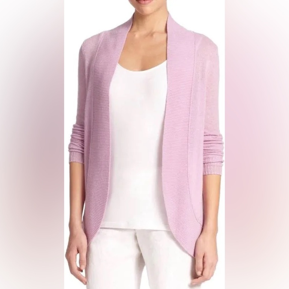 Lily Pulitzer Amalie Cashmere Cardigan Open Front Lilac